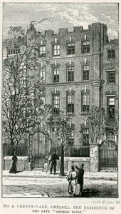 4 Cheyne Walk, Chelsea, a residência do falecido George Eliot de English School
