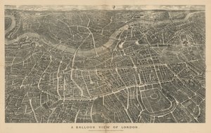 Uma vista de balão de Londres (visto do norte) de English School