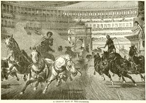 Uma corrida de carros no Coliseu de English School