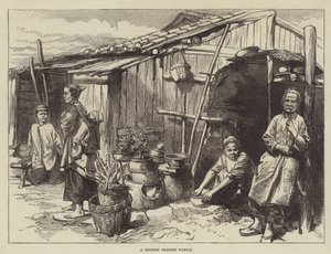 Uma família de camponeses chineses (gravura) de English School