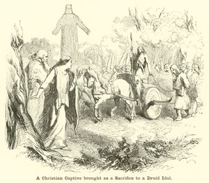 Um cristão cativo trouxe como sacrifício a um ídolo druida de English School