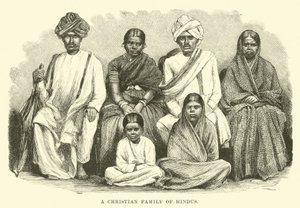 Uma família cristã de hindus de English School