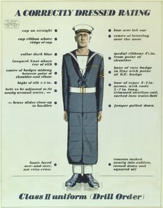 Uma Avaliação Correctamente Vestida, Classe II uniforme (Drill Order), 1957 de English School