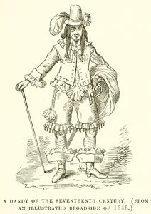 Um dândi do século XVII de English School