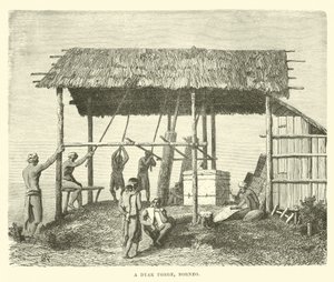 Uma forja de Dyak, Bornéu de English School