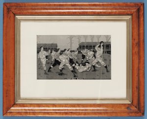 Um jogo de futebol (litografia bw) de English School