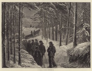 Um Funeral na Noruega (gravura) de English School