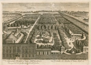 Uma perspectiva geral dos jardins de Vauxhall de English School