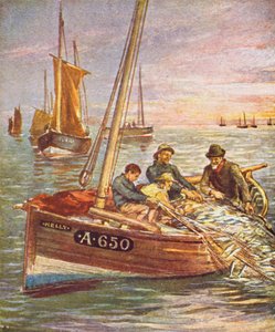 A Good Catch (litografia a cores) de English School