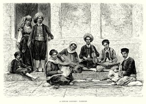 Um concerto judeu: Tlemcen (gravura) de English School