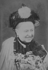 Um retrato jubilar da rainha Vitória (1819-1901) Rindo, 21 de junho de 1887 (foto sépia)