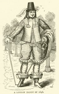Um London Dandy de 1646 de English School