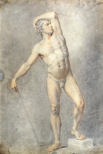 Um nu masculino, c.1770 (giz colorido sobre papel)