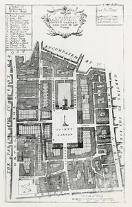 Um Mapa da Paróquia de São Paulo Covent Garden retirado da última pesquisa de English School