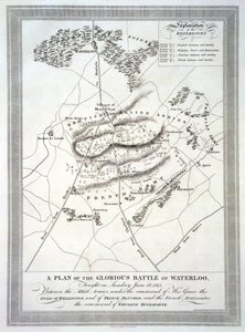 Um Plano da Batalha Gloriosa de Waterloo de English School
