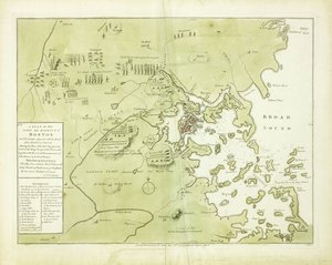 Um plano da cidade e do porto de Boston e do país adjacente " de English School