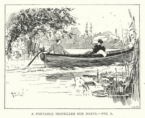 Uma hélice portátil para barcos (litografia) de English School