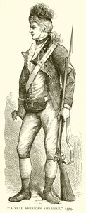 Um fuzileiro americano real, 1774 de English School