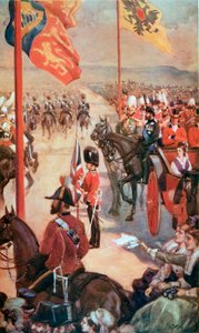 Uma revisão em Aldershot, maio de 1874 de English School