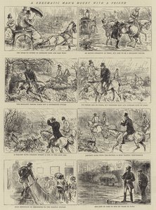 O Monte de um Homem Reumático com um Amigo (gravura) de English School