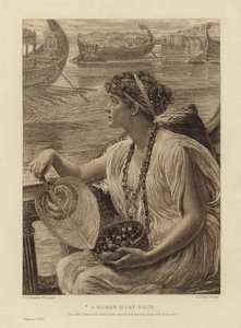 Uma corrida de barco romana de English School