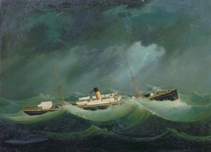 Um navio da Saville Line em Rough Weather, c.1870 (óleo)