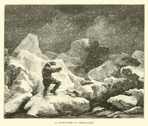 Uma tempestade de neve na Groenlândia de English School