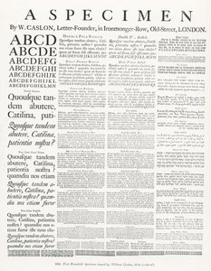 Um Espécime de W.Caslon de English School