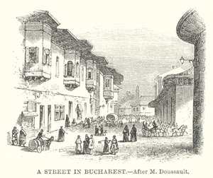 Uma rua em Bucareste (gravura) de English School