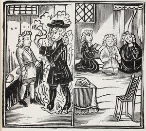 Um aviso terrível e Seasonable aos homens novos, ilustração dos Chap-livros do século XVIII por John Ashton, bar. 1882 de English School