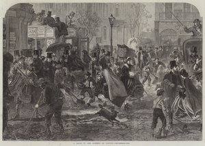 Um Degelo nas Ruas de Londres (gravura) de English School