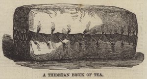 Um Tijolo de Chá Thibetan (gravura) de English School
