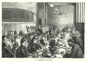 Ein Diebesmahl (Gravur) von English School