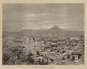 Uma Vista da Atenas Moderna (gravura) de English School