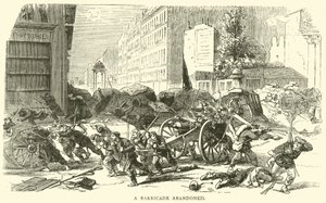 Uma barricada abandonada, abril de 1871 de English School