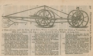Uma descrição, com a forma, do carro de quatro rodas de English School