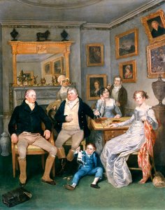 Uma cena familiar em um interior doméstico, c.1815-20