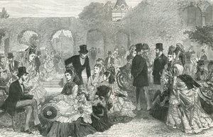 Uma festa de jardim na Holland House de English School