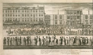 Uma visão geométrica da grande procissão da Scald Miserable Masons, Somerset House, Londres de English School