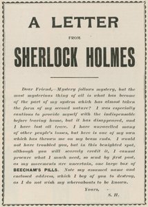 Uma carta de Sherlock Holmes de English School