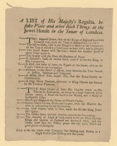 Uma lista de regalias de Sua Majestade de English School