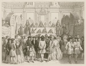 Uma loteria; por volta de 1750 de English School