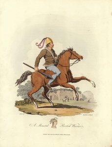 Um guerreiro britânico montado