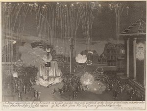 Uma descrição perfeita dos fogos de artifício em Covent Garden de English School