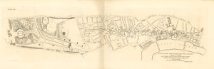 Um plano do Hyde Park e parte da cidade de Londres, mostrando uma posição para um palácio real de English School