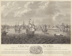 Vista sudeste de Londres (gravura) de English School