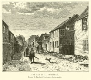 Uma rua em Saint-Pierre, Saint Pierre e Miquelon de English School