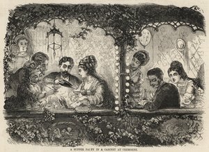 Uma ceia em um gabinete em Cremorne de English School