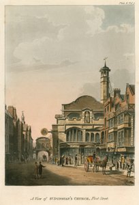 Vista, st, Dunstans, igreja, frota, rua, londres de English School
