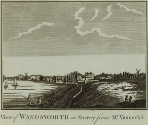 Uma visão de Wandsworth em Surrey de English School
